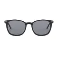 Alistair - Square Black Clip On Sunglasses for Men & Women